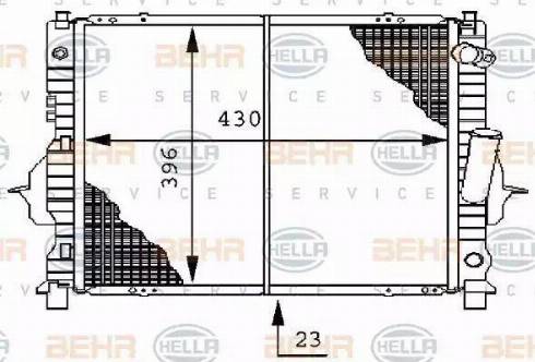 HELLA 8MK 376 706-474 - Радиатор, охлаждение двигателя autospares.lv