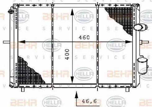 HELLA 8MK 376 706-371 - Радиатор, охлаждение двигателя autospares.lv