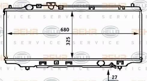 HELLA 8MK 376 706-701 - Радиатор, охлаждение двигателя autospares.lv