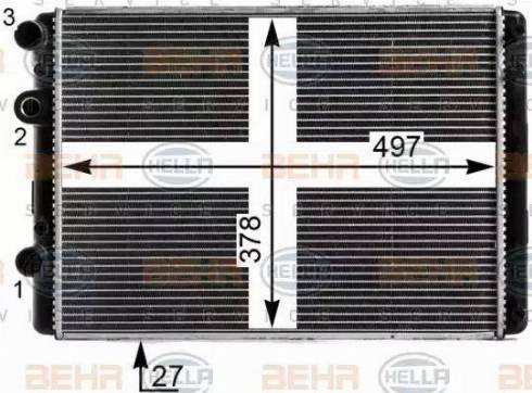 HELLA 8MK 376 700-471 - Радиатор, охлаждение двигателя autospares.lv