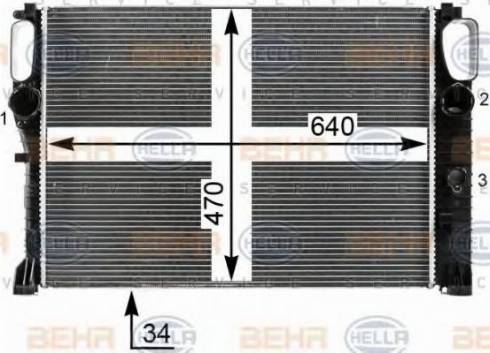 HELLA 8MK 376 700-591 - Радиатор, охлаждение двигателя autospares.lv