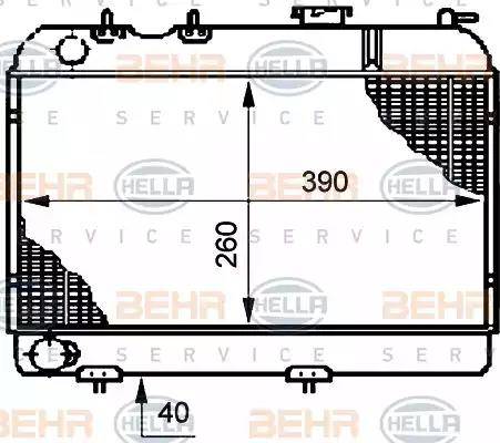 HELLA 8MK 376 708-691 - Радиатор, охлаждение двигателя autospares.lv