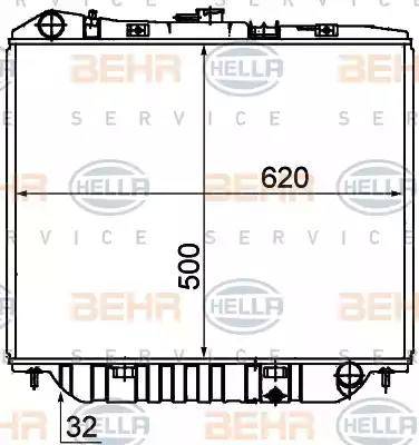 HELLA 8MK 376 708-661 - Радиатор, охлаждение двигателя autospares.lv