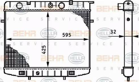 HELLA 8MK 376 708-601 - Радиатор, охлаждение двигателя autospares.lv