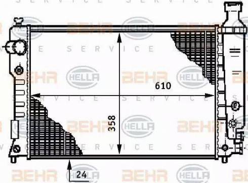 HELLA 8MK 376 708-681 - Радиатор, охлаждение двигателя autospares.lv