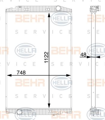 HELLA 8MK 376 702-864 - Радиатор, охлаждение двигателя autospares.lv