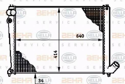 HELLA 8MK 376 719-491 - Радиатор, охлаждение двигателя autospares.lv