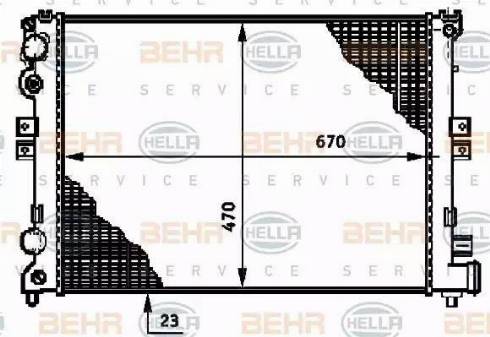 HELLA 8MK 376 719-474 - Радиатор, охлаждение двигателя autospares.lv