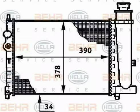 HELLA 8MK 376 719-581 - Радиатор, охлаждение двигателя autospares.lv