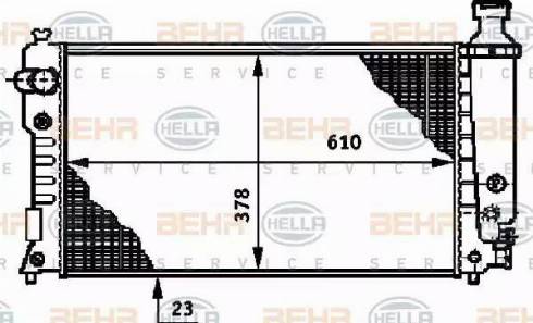 HELLA 8MK 376 719-601 - Радиатор, охлаждение двигателя autospares.lv