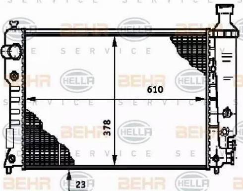 HELLA 8MK 376 719-611 - Радиатор, охлаждение двигателя autospares.lv