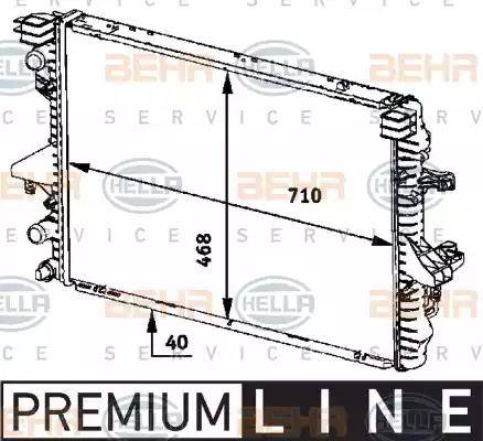 HELLA 8MK 376 719-171 - Радиатор, охлаждение двигателя autospares.lv