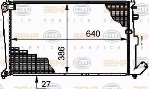 HELLA 8MK 376 719-201 - Радиатор, охлаждение двигателя autospares.lv