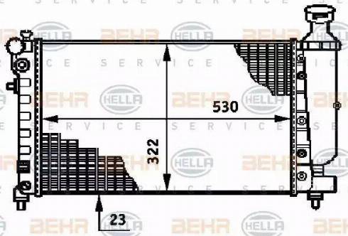 HELLA 8MK 376 719-791 - Радиатор, охлаждение двигателя autospares.lv