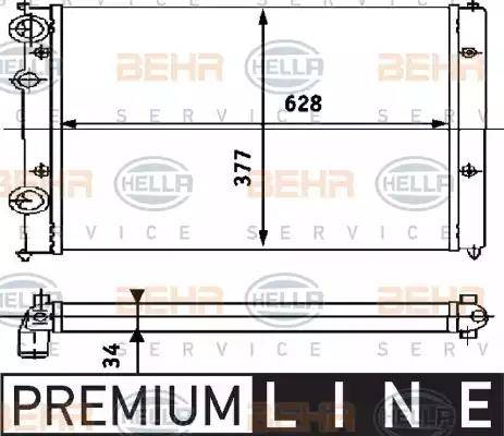 HELLA 8MK 376 714-441 - Радиатор, охлаждение двигателя autospares.lv