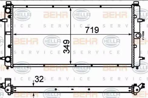 HELLA 8MK 376 714-481 - Радиатор, охлаждение двигателя autospares.lv