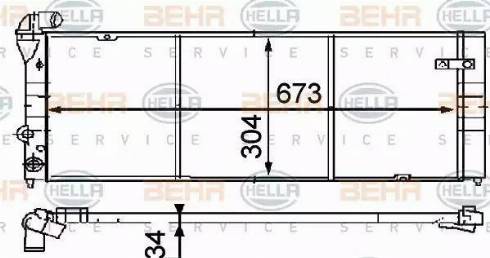 HELLA 8MK 376 714-501 - Радиатор, охлаждение двигателя autospares.lv