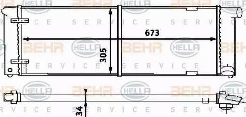 HELLA 8MK 376 714-641 - Радиатор, охлаждение двигателя autospares.lv