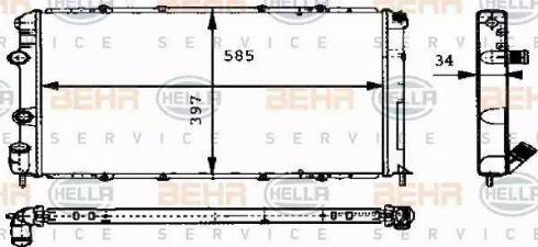 HELLA 8MK 376 715-531 - Радиатор, охлаждение двигателя autospares.lv