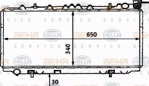 HELLA 8MK 376 715-571 - Радиатор, охлаждение двигателя autospares.lv