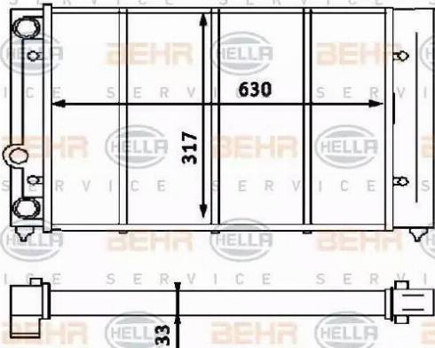 HELLA 8MK 376 715-061 - Радиатор, охлаждение двигателя autospares.lv