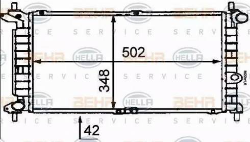 HELLA 8MK 376 715-771 - Радиатор, охлаждение двигателя autospares.lv