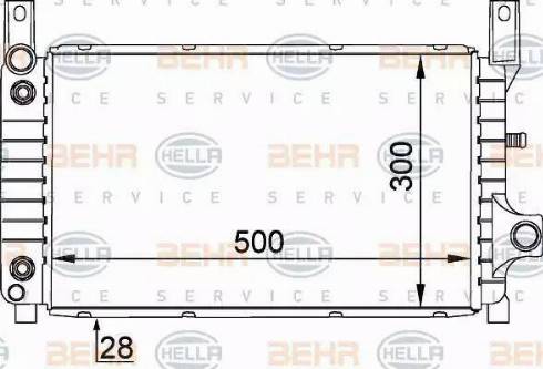 HELLA 8MK 376 716-031 - Радиатор, охлаждение двигателя autospares.lv