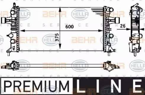 HELLA 8MK 376 710-661 - Радиатор, охлаждение двигателя autospares.lv