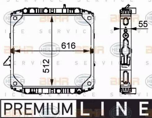 HELLA 8MK 376 710-151 - Радиатор, охлаждение двигателя autospares.lv