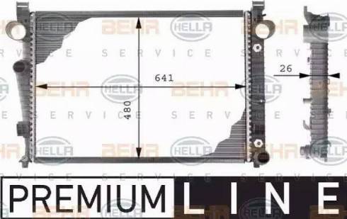 HELLA 8MK 376 710-281 - Радиатор, охлаждение двигателя autospares.lv