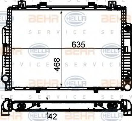 HELLA 8MK 376 711-514 - Радиатор, охлаждение двигателя autospares.lv