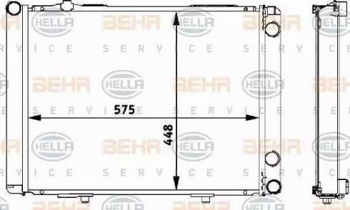 HELLA 8MK 376 711-531 - Радиатор, охлаждение двигателя autospares.lv