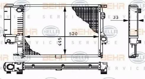 HELLA 8MK 376 711-121 - Радиатор, охлаждение двигателя autospares.lv