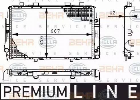 HELLA 8MK 376 711-171 - Радиатор, охлаждение двигателя autospares.lv