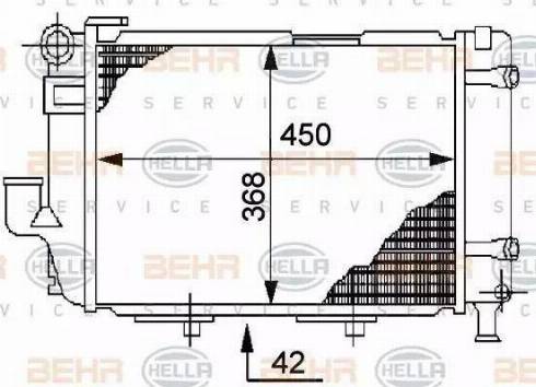 HELLA 8MK 376 711-361 - Радиатор, охлаждение двигателя autospares.lv