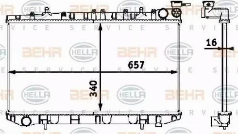 HELLA 8MK 376 718-501 - Радиатор, охлаждение двигателя autospares.lv