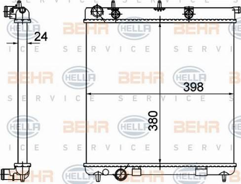 HELLA 8MK 376 718-645 - Радиатор, охлаждение двигателя autospares.lv