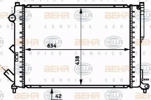 HELLA 8MK 376 718-061 - Радиатор, охлаждение двигателя autospares.lv