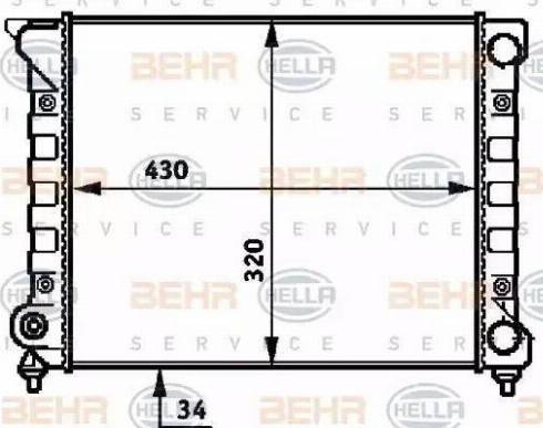 HELLA 8MK 376 718-071 - Радиатор, охлаждение двигателя autospares.lv