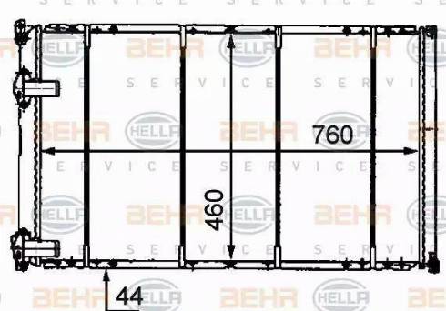 HELLA 8MK 376 718-231 - Радиатор, охлаждение двигателя autospares.lv