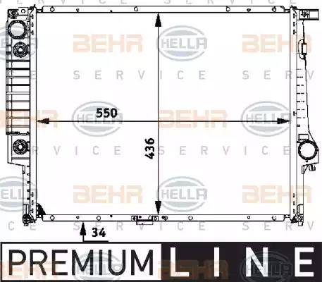 HELLA 8MK 376 713-091 - Радиатор, охлаждение двигателя autospares.lv