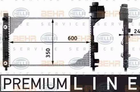 HELLA 8MK 376 713-041 - Радиатор, охлаждение двигателя autospares.lv