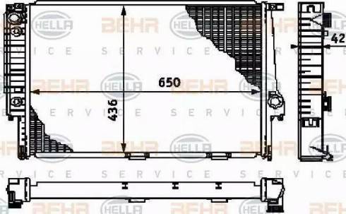 HELLA 8MK 376 713-134 - Радиатор, охлаждение двигателя autospares.lv