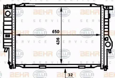 HELLA 8MK 376 713-281 - Радиатор, охлаждение двигателя autospares.lv