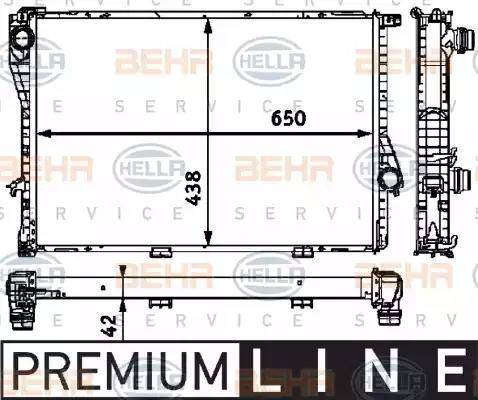 HELLA 8MK 376 712-501 - Радиатор, охлаждение двигателя autospares.lv