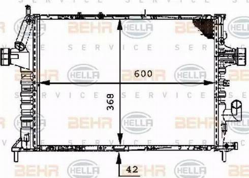 HELLA 8MK 376 712-604 - Радиатор, охлаждение двигателя autospares.lv