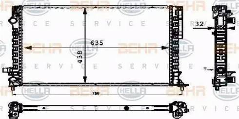 HELLA 8MK 376 712-671 - Радиатор, охлаждение двигателя autospares.lv