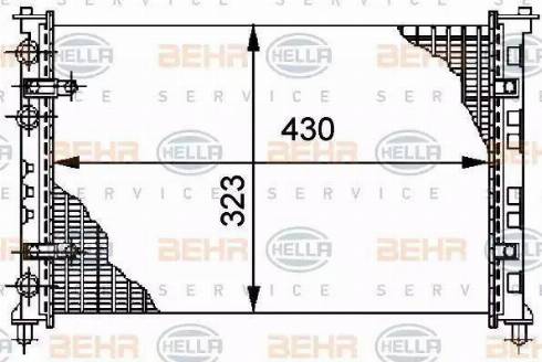 HELLA 8MK 376 712-084 - Радиатор, охлаждение двигателя autospares.lv