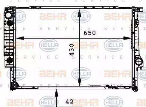 HELLA 8MK 376 712-131 - Радиатор, охлаждение двигателя autospares.lv