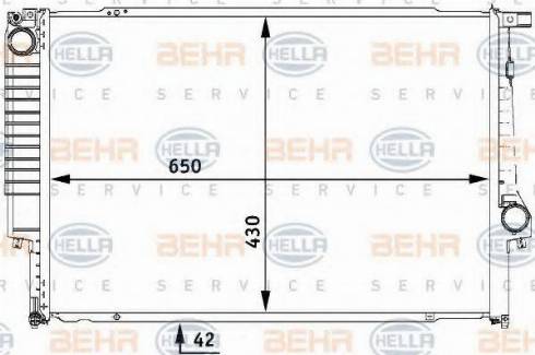 HELLA 8MK 376 712-124 - Радиатор, охлаждение двигателя autospares.lv